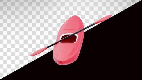 3D Animation of Canoe on Alpha Channel