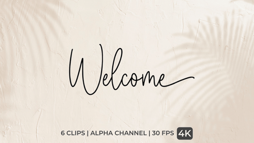 Animation de texte de bienvenue