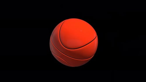 Volleyball-3D-Animation auf transparentem Hintergrund