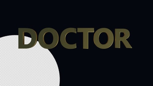 Golden 3D Text Reveal for Doctor Title Animation