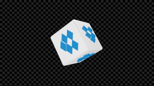 Modern 3D Rotating Cube with Logo Placeholder