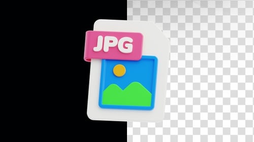 Animación 3D de un archivo JPG en el canal Alpha