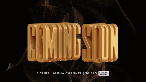 Próximamente animación de texto 3D