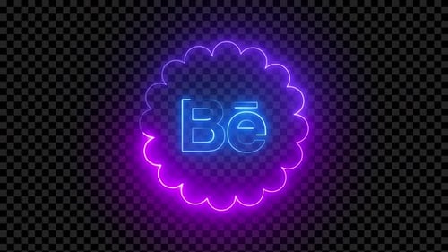 Abstract Neon Logo Reveal Flicker Animation