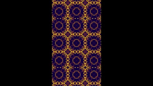 Vertical Abstract Modern Kaleidoscope Background Golden Loop