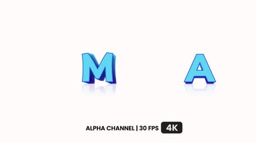Modern 3D Bouncing Text Reveal Title Animation