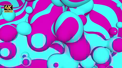 Vibrant Abstract Fluid Blob Metaballs Motion Loop