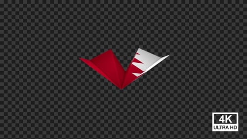 Paper Airplane Of Bahrain Flag V3