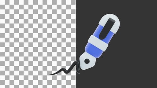 3D Animation of Official Document Signing | Alpha Channel