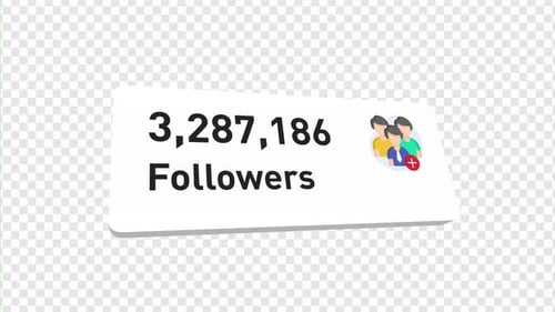 Followers Counter Counting Increase Grows Up Alpha