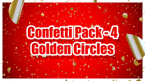 Shiny Gold Confetti Shower and Burst Overlay Effects