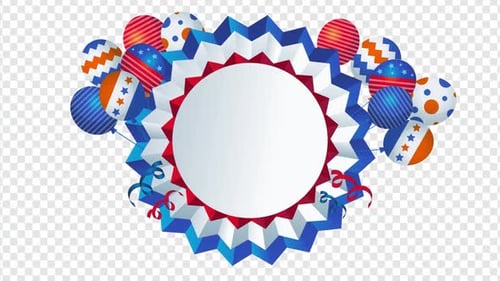 4th Fourth Of July America USA Background With Alpha