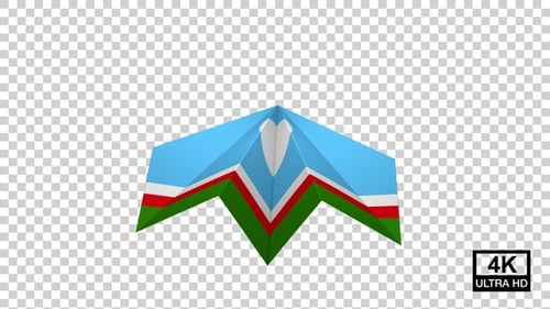 Animated 3D Paper Origami Geometric Shape