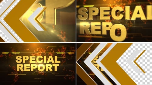 Golden Futuristic Special Report Title Reveal