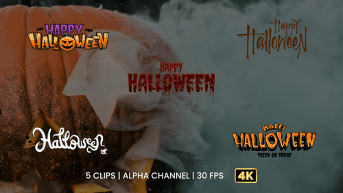 Spooky Halloween Animated Text Reveals Pack