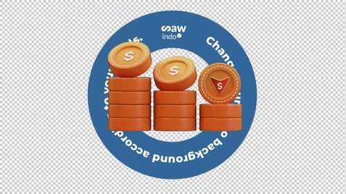 3D Animation Financial Loss - Transparent Background Loop