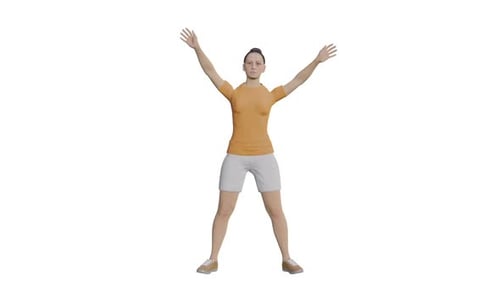 Side Stretch fitness exercise workout animation