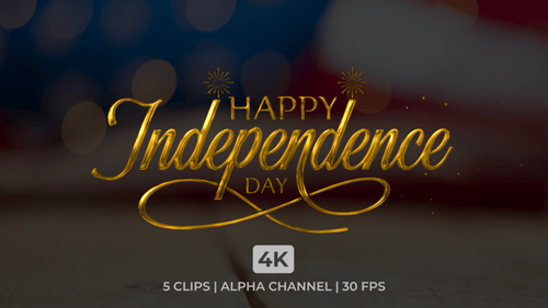 Animation de texte Joyeuse Fête de l'Indépendance