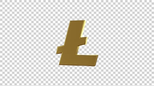 Goldenes Litecoin-Kryptowährungssymbol