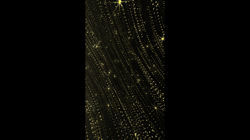 Vertical Falling Golden Glitter Particles Abstract Background