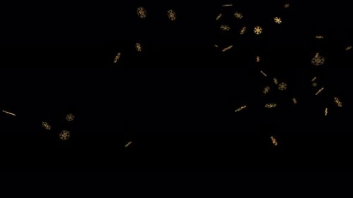 Golden snowfall special christmas background on transparent