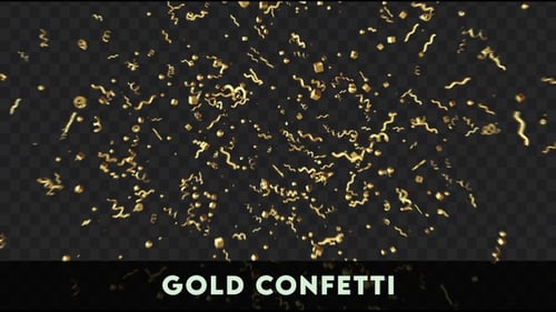 Falling Golden Confetti Overlay for Celebrations
