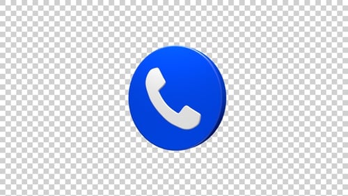 Telephone Handle Icon Rotating
