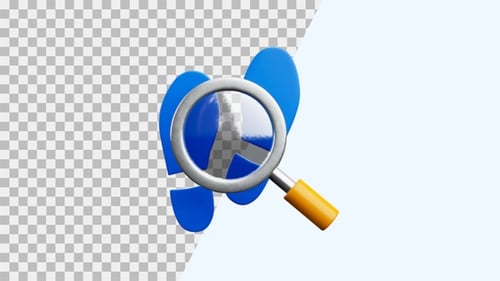 Animated Footprint and Magnifying Glass Icon