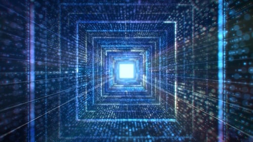 Technology Particles Tunnel