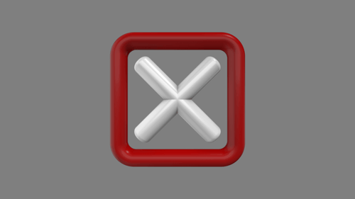 3D Animated Checkmark and Crossmark Toggle Icon