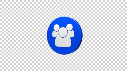 Rotating 3D People Icon Animation