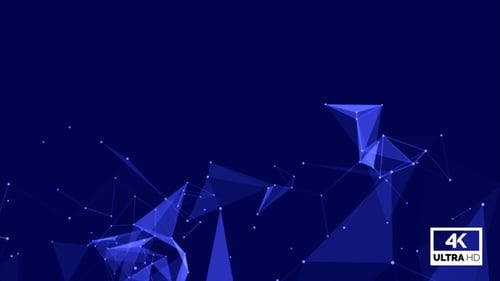 Blue Color Abstract Plexus Background Loop V6