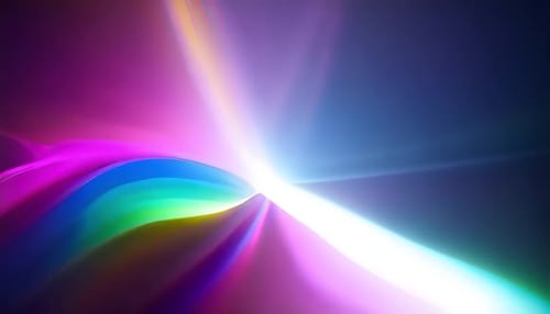 Dynamic Rainbow Light Streaks Background Animation