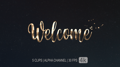 Fluid Script Welcome Text Reveal Animation Pack