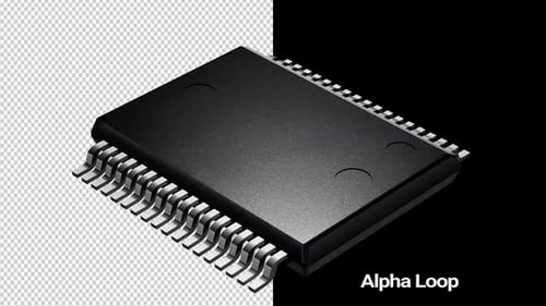 3D Rotating Microchip Processor with Alpha Channel Loop