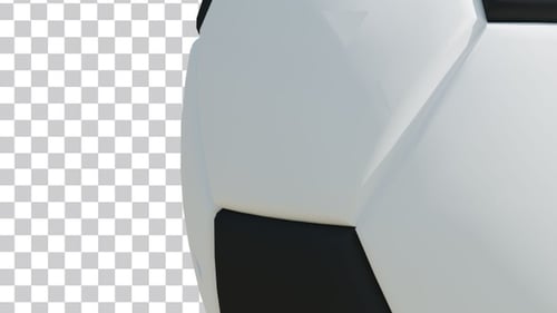 Dynamic Rotating Soccer Ball Animation with Alpha Channel
