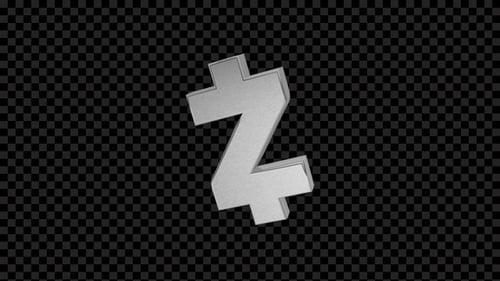 3D Metallic Currency Symbol Rotation And Transformation