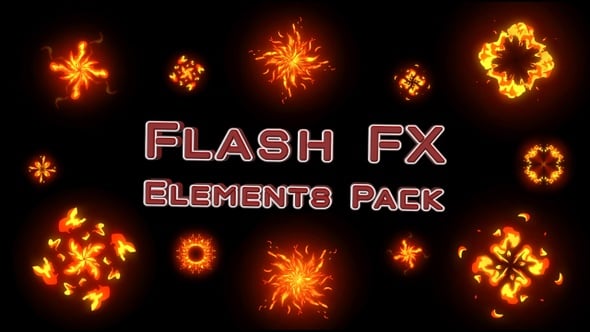Animated Cartoon Flash FX Fire Elements Pack, Elements Motion Graphics ...