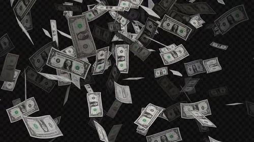 Dollar Rain réaliste avec Alpha Channel V1