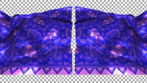 Indonesia Ethnic Silk Pattern Cloth Fabric Wave Songket Alpha Channel Jambi Daun Keladi Batik Loop