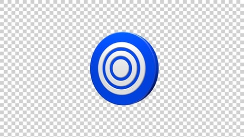 Bullseye Icon Rotating Blue