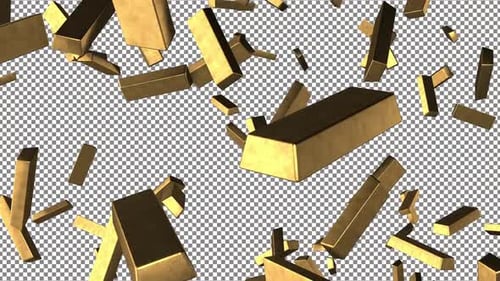 Fallende Goldbarren