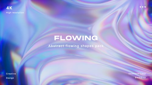 Fond fluide de formes liquides colorées brillantes holographiques