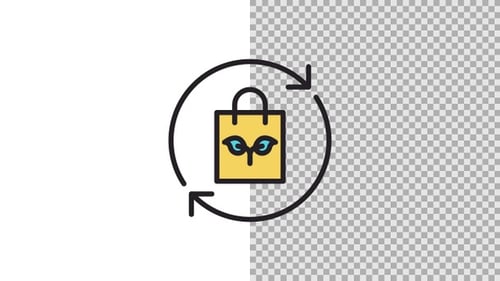 Recycle Eco Bag Animated Icon