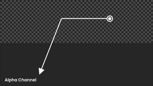 Angular Callout Line With Bottom Left Arrow