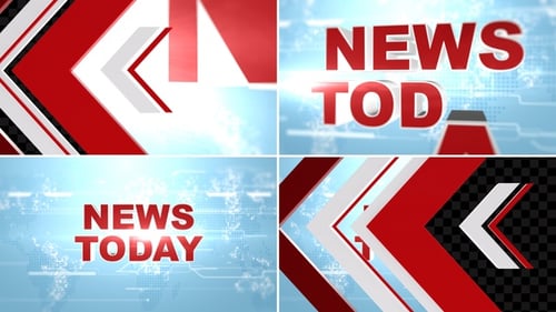 Modern Broadcast Title Reveal with Geometric Shapes