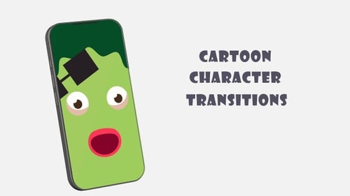 Animated Flat Design Character Transitions and Reveals