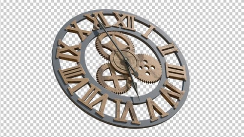 Alte Wanduhr Loop Timelapse Animation