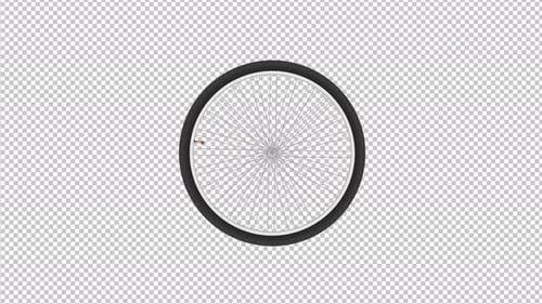Rueda de bicicleta con rotación en bucle 4K