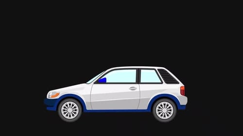 Car Animation 2D | Alpha Channel